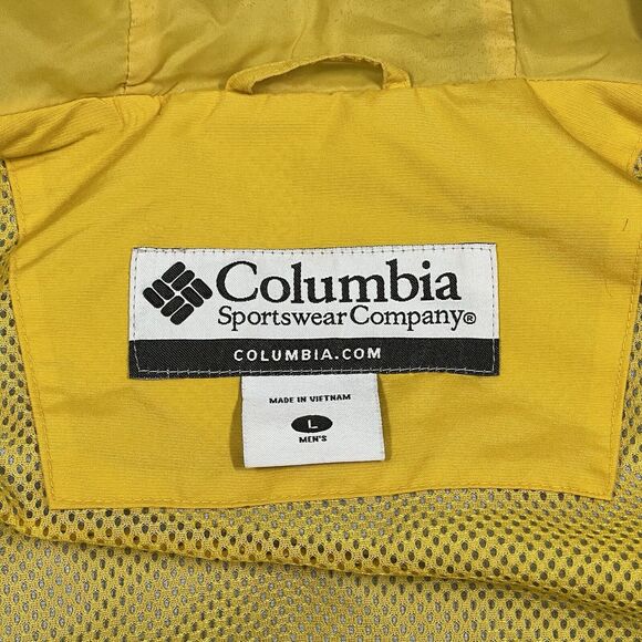 Columbia Jacket Mens Large Yellow Gray Colorblock Interchange Ski Snowboard Hood - Picture 2 of 14